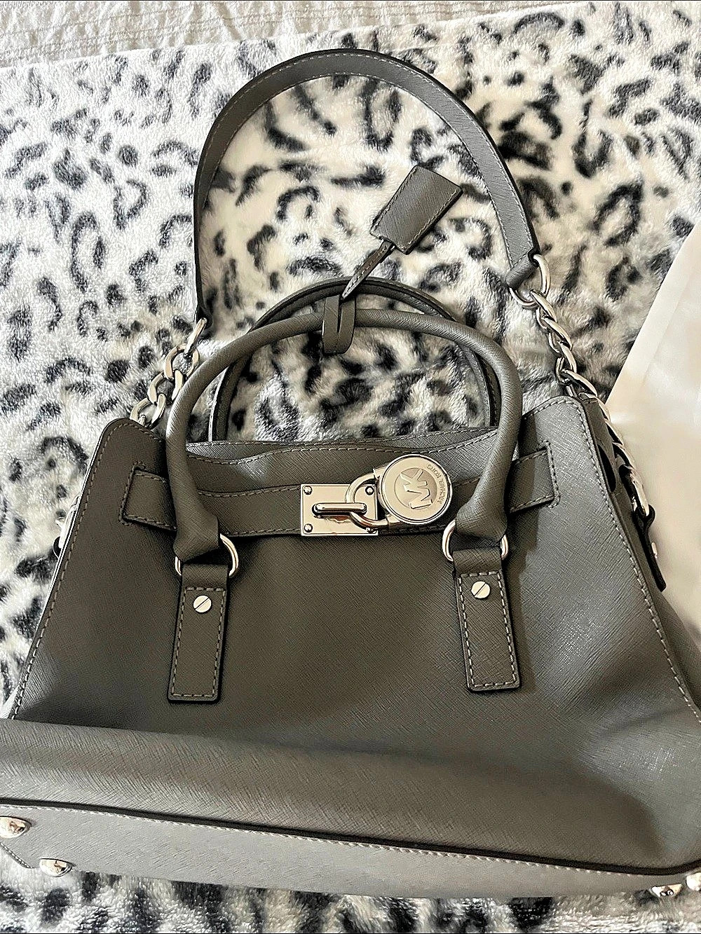 Michael Kors Hamilton EW Satchel Gray